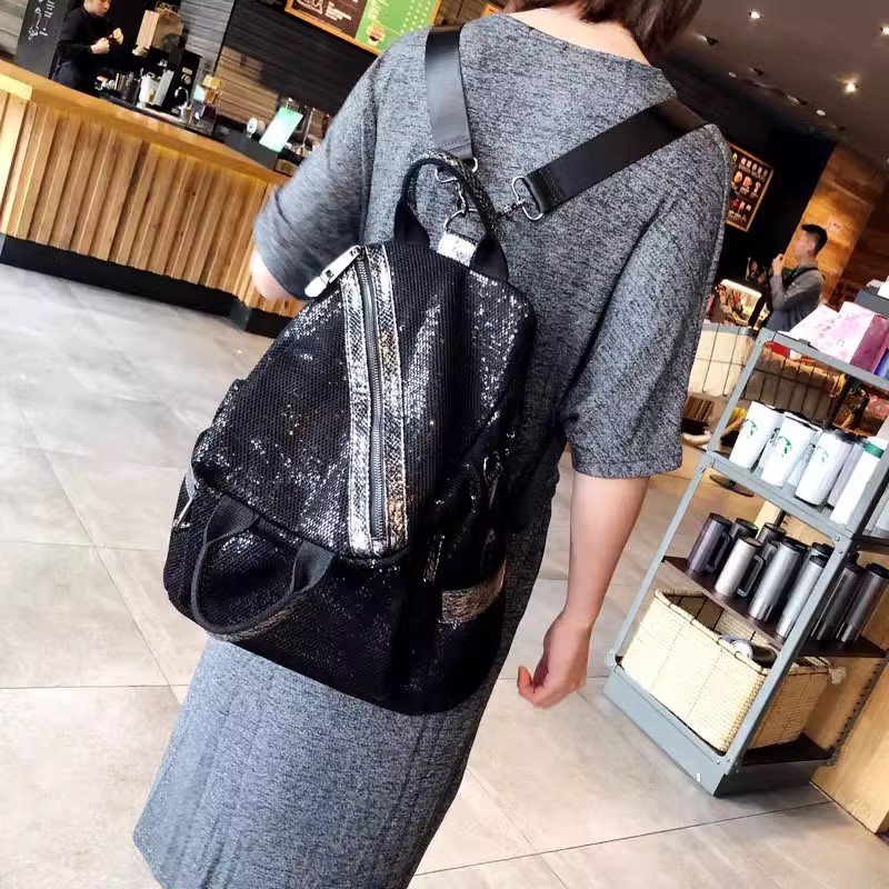 Luxury Bags Quality - Nieuwe Dames Nylon Pailletten Rugzakken Hoge