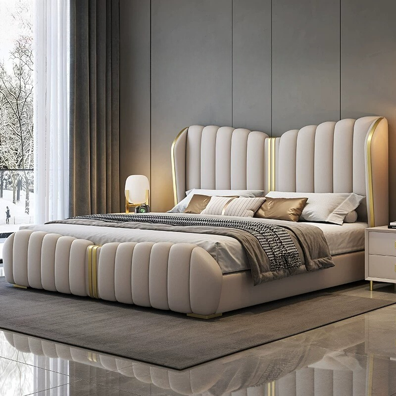 Luxury Bags Europe - Modern eenvoudig hoogwaardig lederen bed 1,8