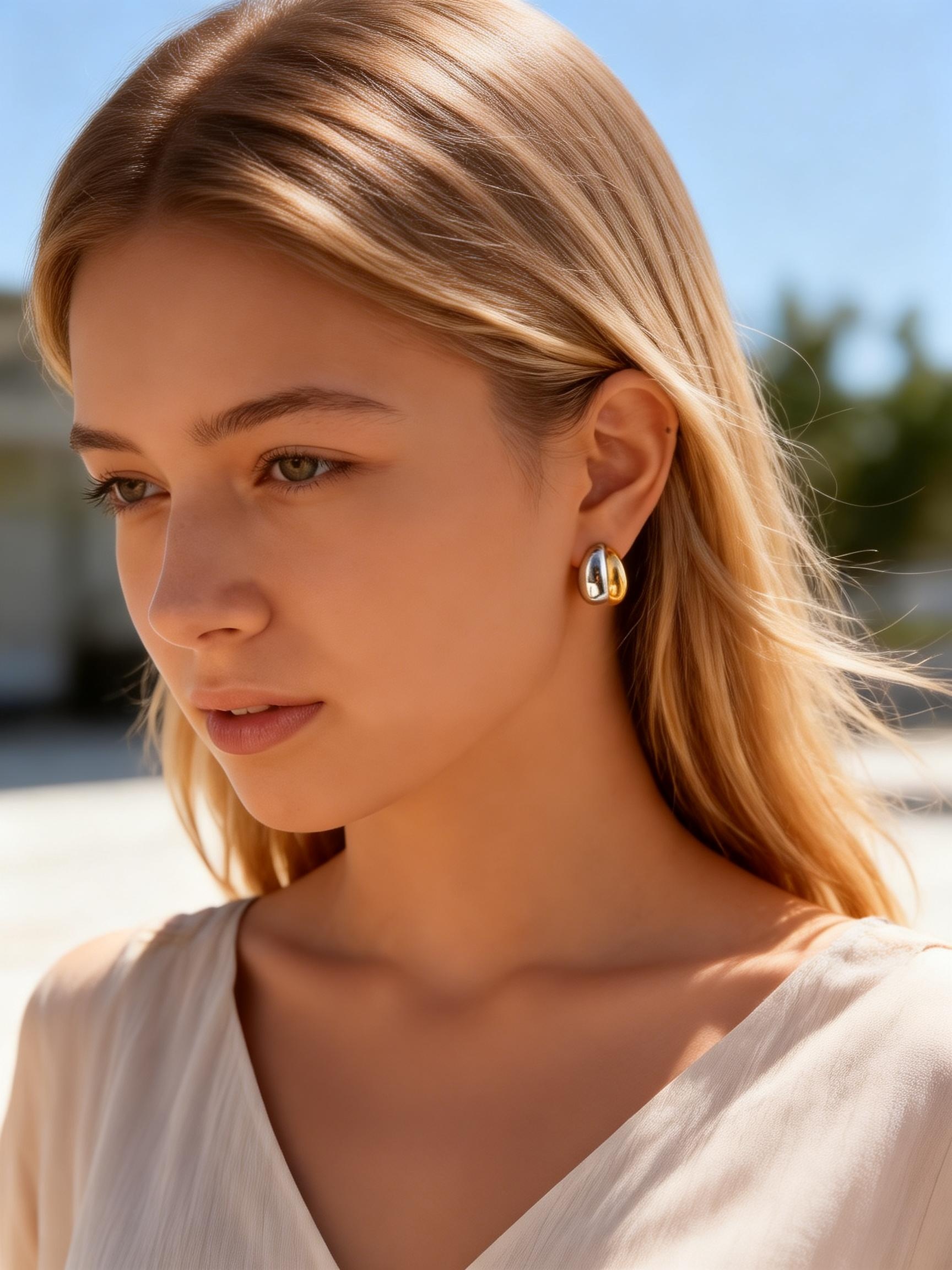 Luxury Bags Dropshipping - Luxe gouden zilveren roestvrijstalen waterdruppel oorhangers