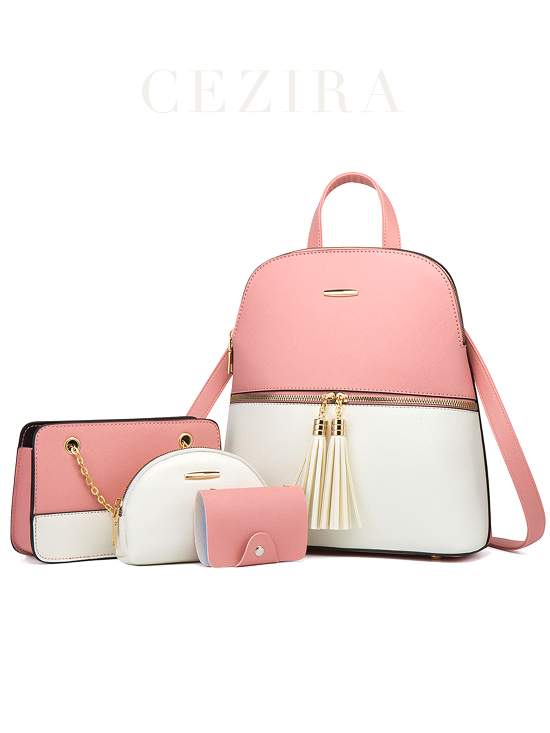 Luxury Bags Vegan Leather - 4 Stuks Tassen Set Dames Mode