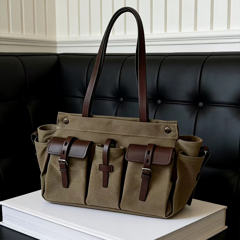 Luxe canvas lederen draagtas m - Canvas Tote Designer recensie en prijs