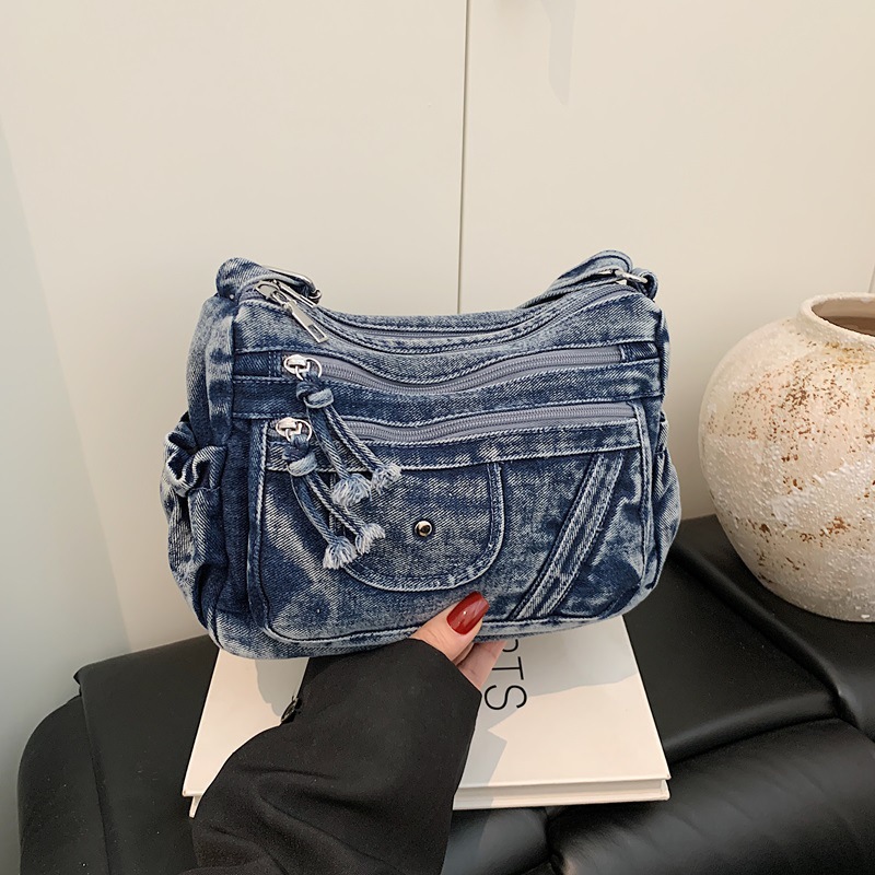 Streetstyle Retro Blauwe Denim - Luxury Bags Denim recensie en prijs