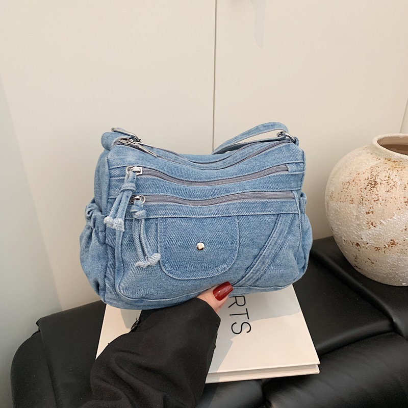 Streetstyle Retro Blauwe Denim - Luxury Bags Denim recensie en prijs