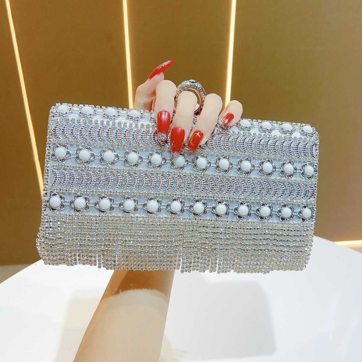 Luxe strass kwastjes goud zilv - Luxury Bags Europe recensie en prijs
