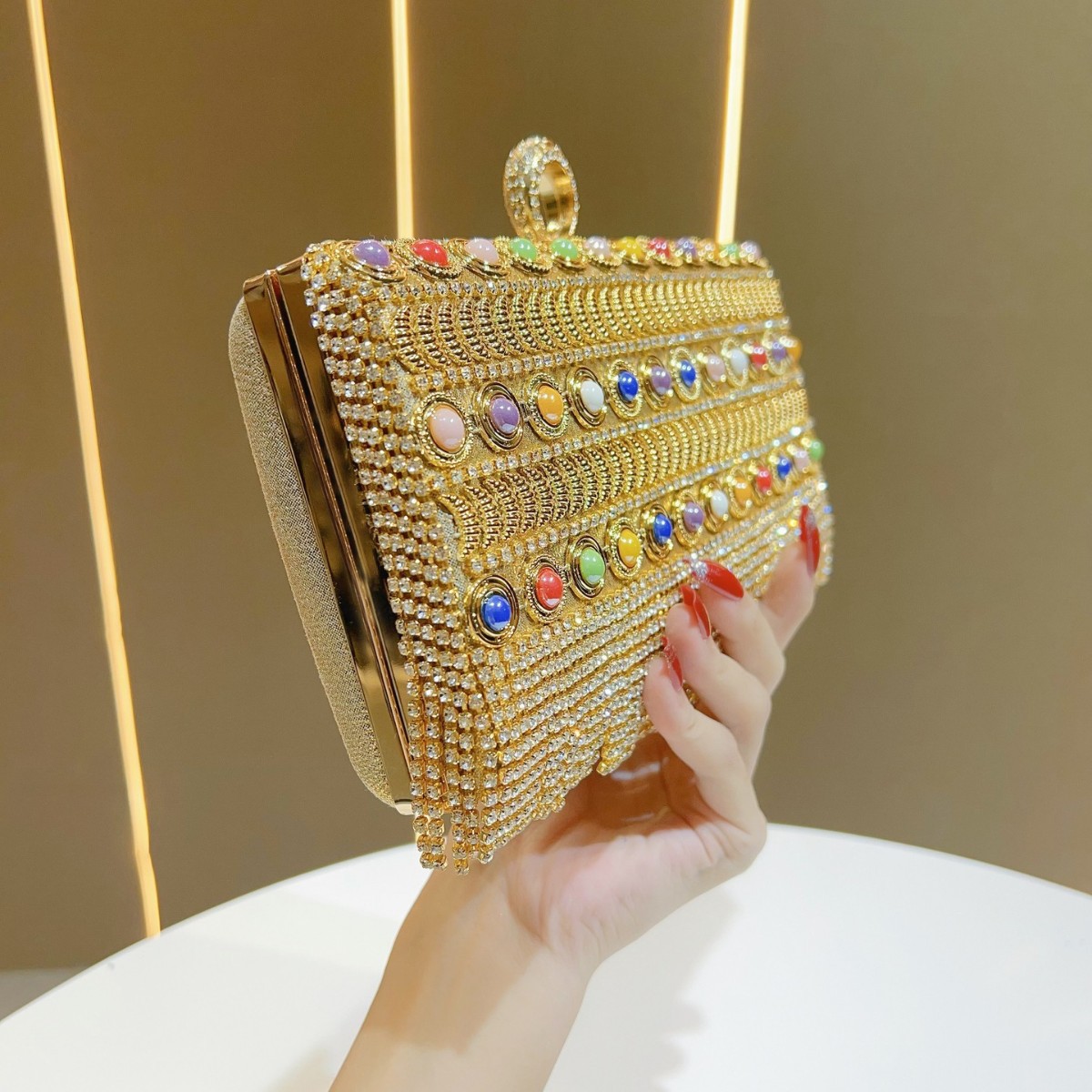 Luxe strass kwastjes goud zilv - Luxury Bags Europe recensie en prijs