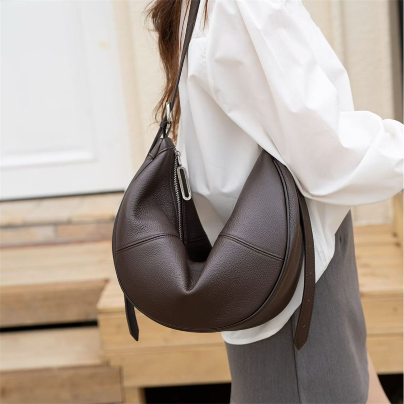 BURMINSA Echt Lederen Crescent - Half Moon Bag Suede recensie en prijs