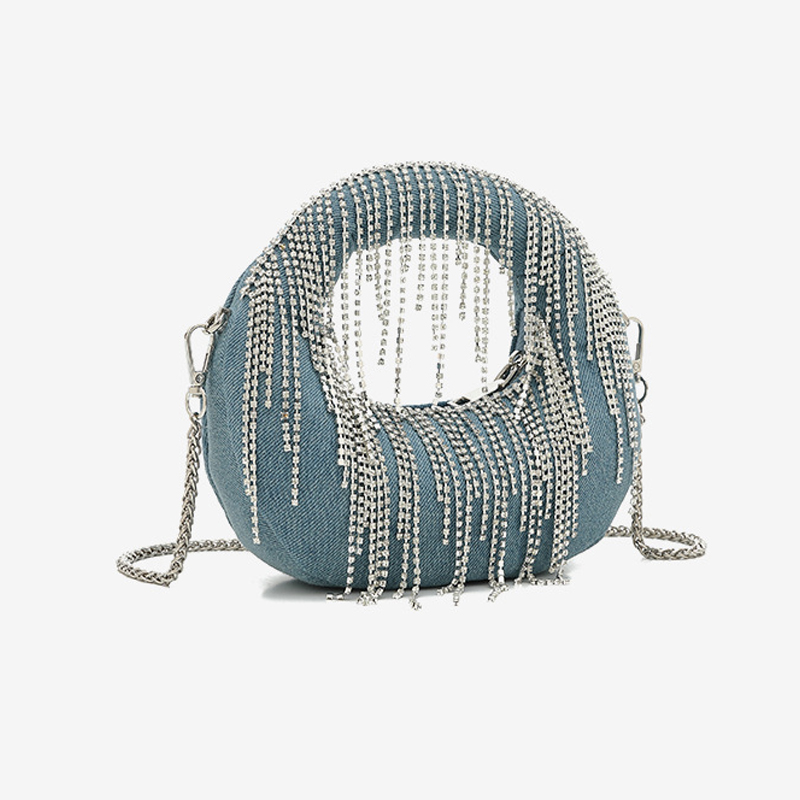 Halve Maan Avond Clutch Feestt - Luxury Bags Denim recensie en prijs