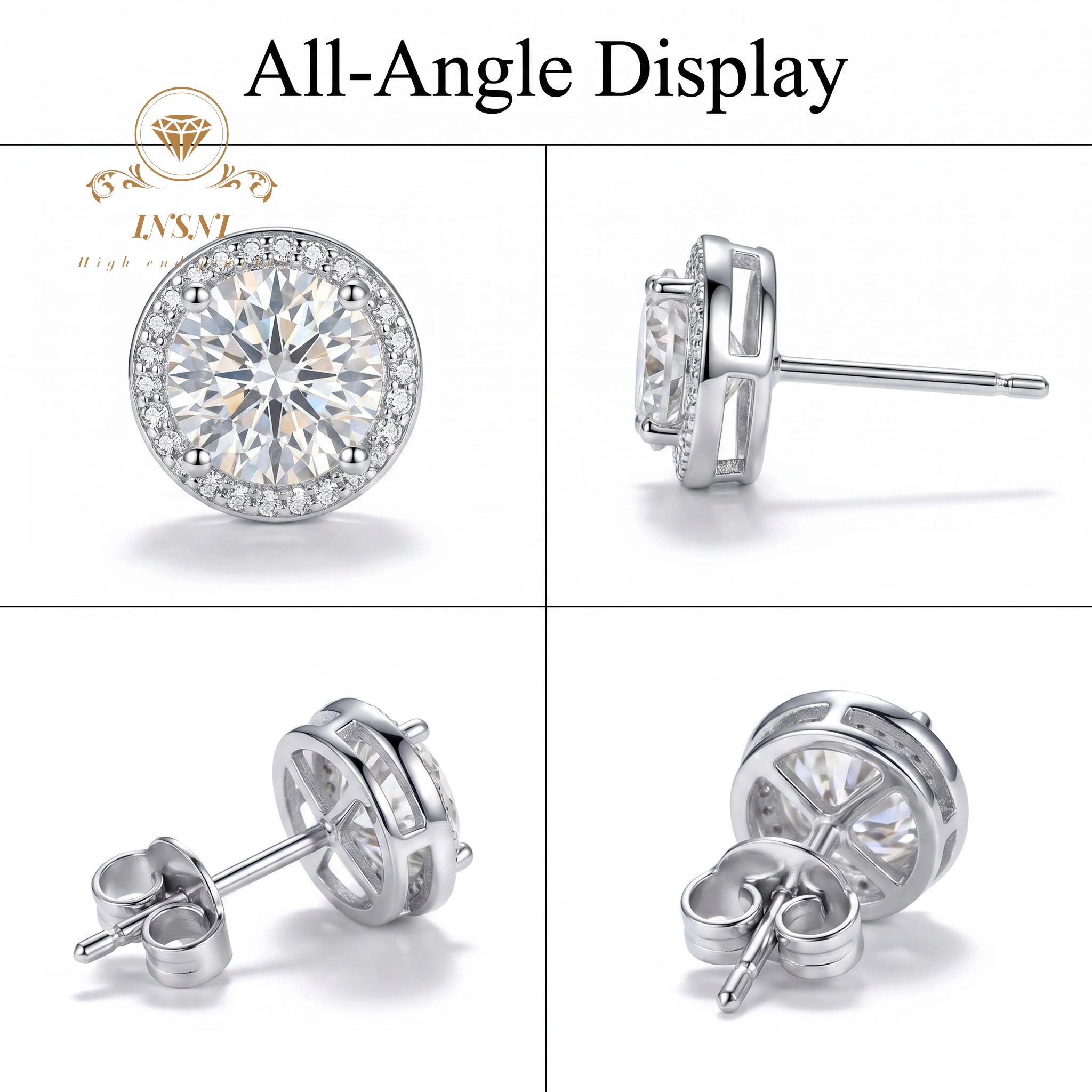 D-kleur Moissanite Sterling Zi - Luxury Bags Dropshipping recensie en prijs
