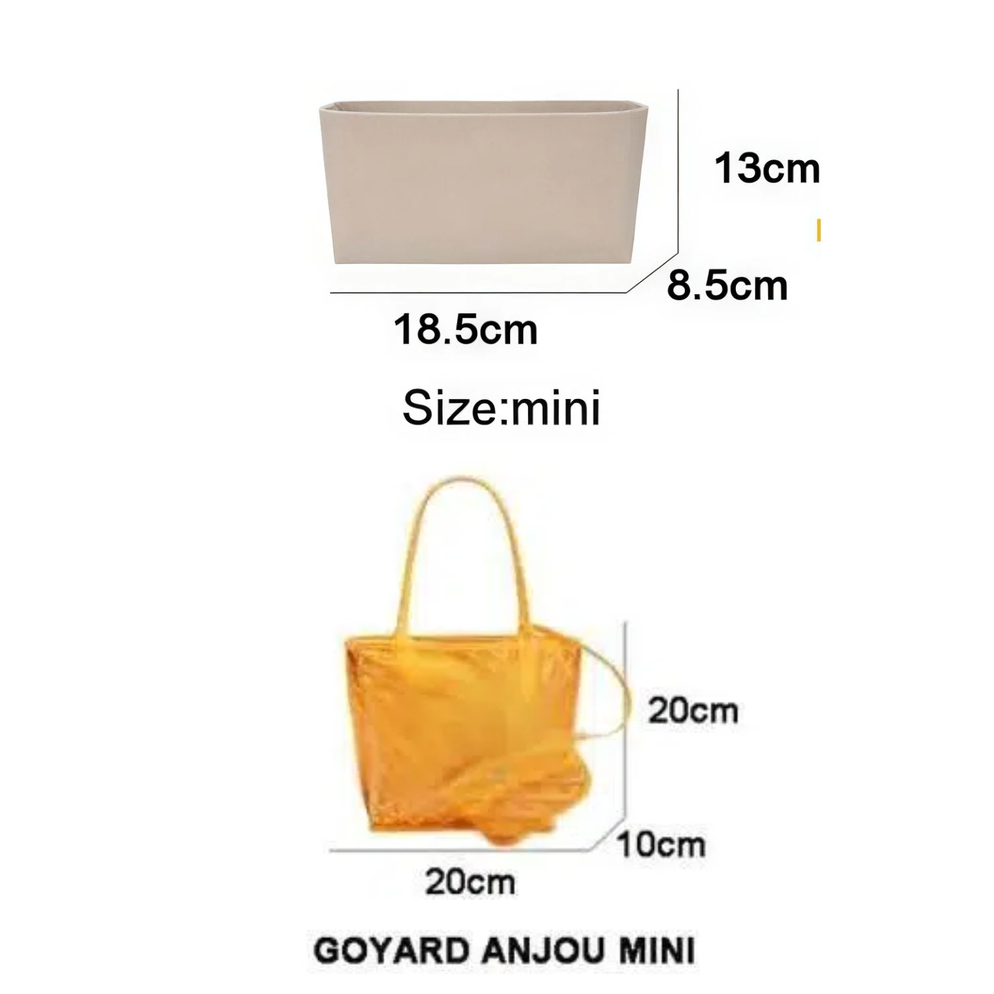 Vilten inzettas voor cosmetica - Luxury Bags Goyard recensie en prijs
